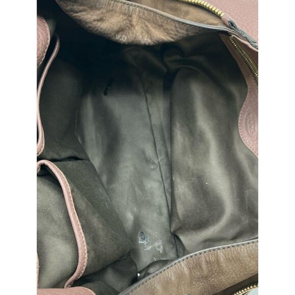 TOD'S TODS EUC MEDIUM ALH ZIP SIDE LEATHER BAG - Picture 11 of 13